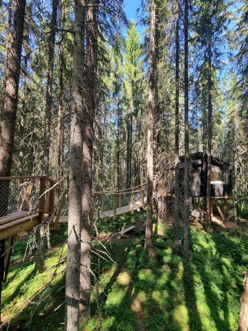 莱旺厄尔 Treetop Ekne - Hytte I Skogen Med Hengebru酒店 外观 照片